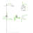 Shower Faucet Wall Mounted In Brushed Nickel Scheme - Brass, Valve Included Gushing