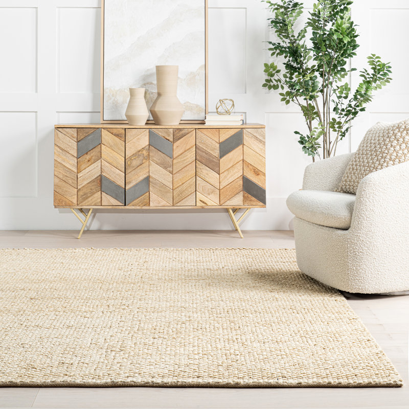 Home Conservatory Textured Handwoven Jute Area Rug, Runner 2'6" x 8'