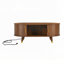 Table basse ovale en bois cannelée-440808257