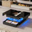 Pedestal Coffee Table with Storage-1139839841