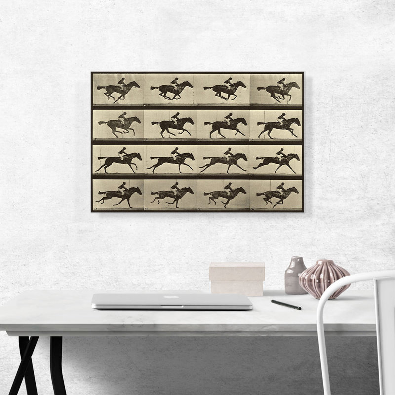 «Animal Locomotion, Race Horse» par Ead vêtementsd Muybridge, impression sur toile tendue, H 18 po x l 26 po x P 1,5 po