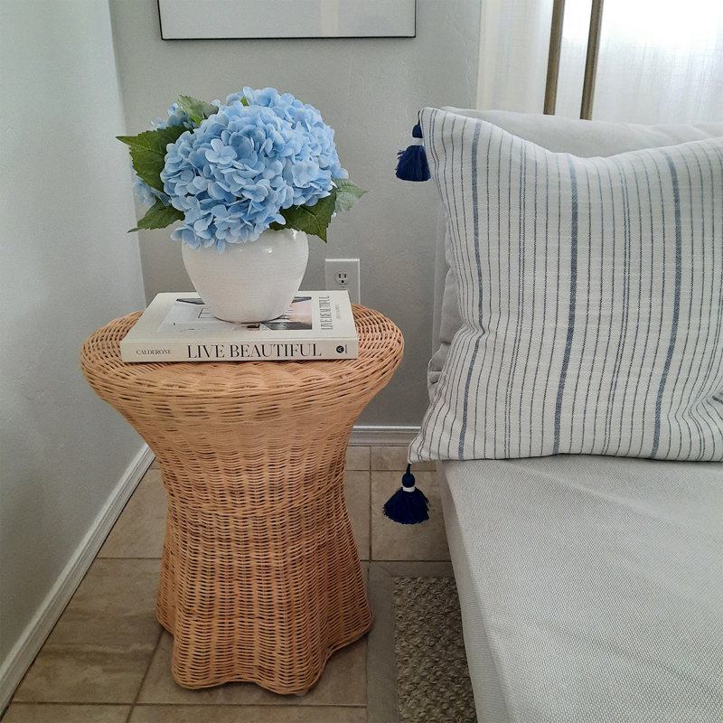 Arrangement d'hortensias en soie, Bleu