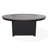 54" Round Rustic Polymer Fire Table with Propane Shelf-109665592