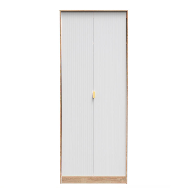 Beranda Manufactured Wood Wardrobe, White Matt/Bardolino Oak