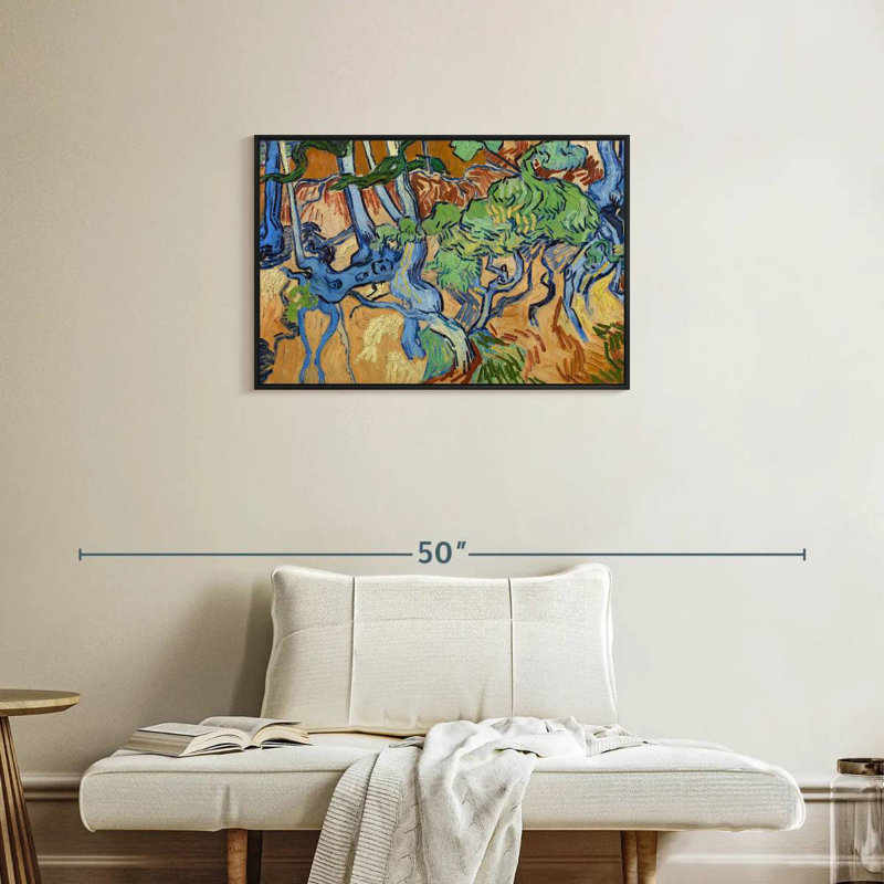Tree Roots, 31" X 21", Floating Frame Black