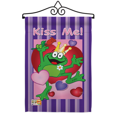 Coussin décoratif à 2 faces de couleur polyester 19 x 13 po kiss me impressions ensemble de drapeaux