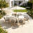 Turin 6 - Person Patio Dining Set with Rectangular Table , Cushions Included