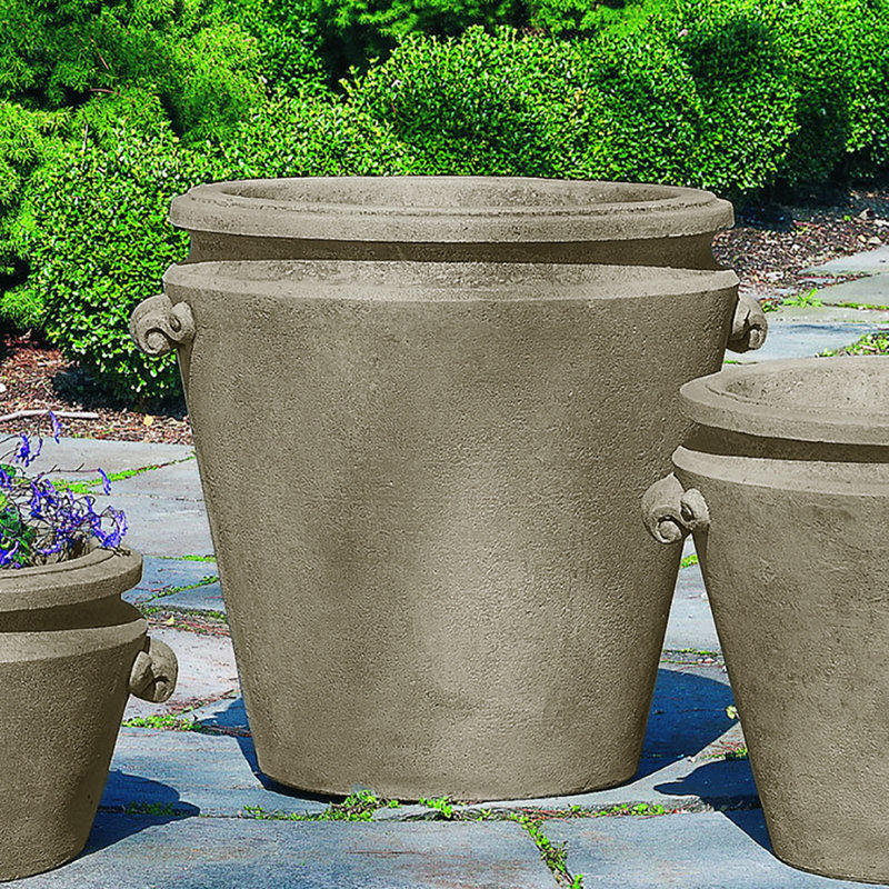 Scroll Handle Handmade Planter, Verde, 25" H x 26.5" W x 23.5" D