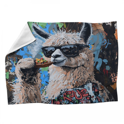 Jeté en laine Llama