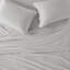 Draps en mélange de coton toutes saisons toutes saisons - Comfort Plus, 50%, pour matelas jusqu'à 16 po, 1 drap plat, 2 taies d'oreiller ajustées, lavable à la machine, drap gris de qualité-119106317-119106319
