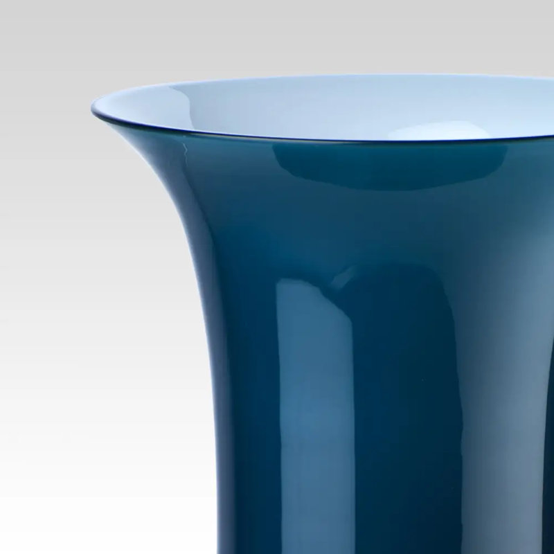 Venini Opalino Vase, 11.81" H x 5.51" W x 5.51" D, Horizon