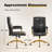 44.5'' H Mid-century Modern Faux Leather Ergonomic Executive Chair with Lumbar Support,Home Office Chair with Wheels-1244544755
