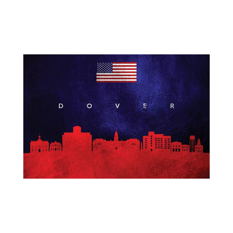 «Portland Oregon Skyline» par Adrian Baldovino, impression sur toile tendue, Dover, Delaware, H 18 po x l 26 po x P 1,5 po