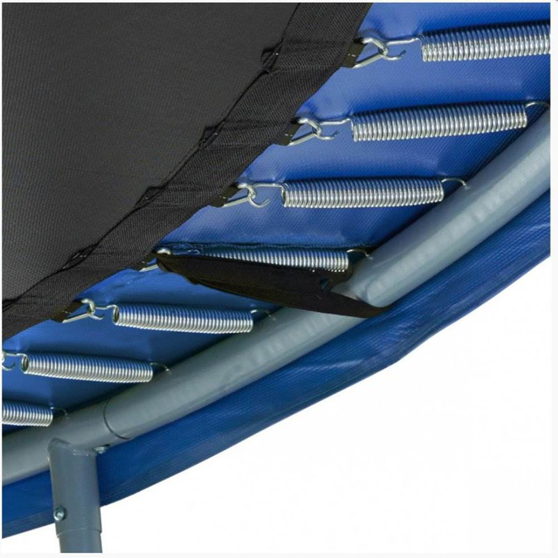 10 ft Round Blue Steel Trampoline with Safety Enclosure