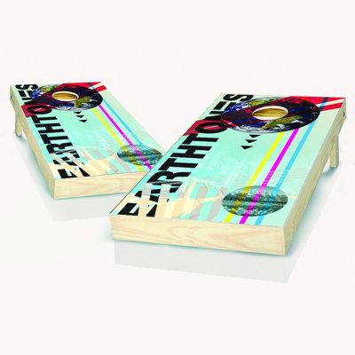2' x 4' Earth Tones Solid Wood Cornhole Set with Bags