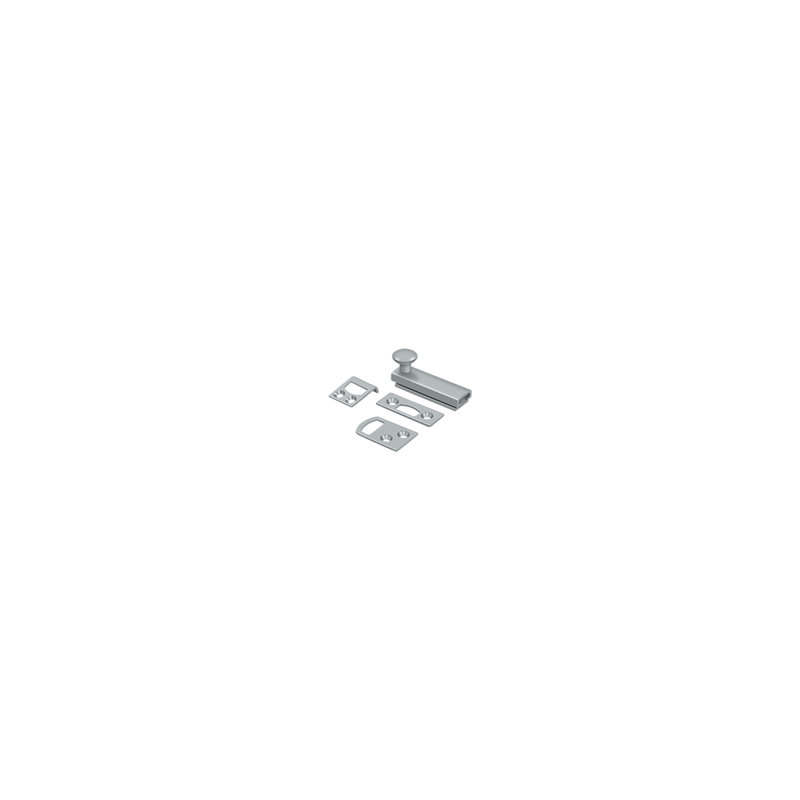 Deltana 2SBCS26 2" Surface Bolt, Concealed Screw, HD in Polished Chrome, Brushed Chrome