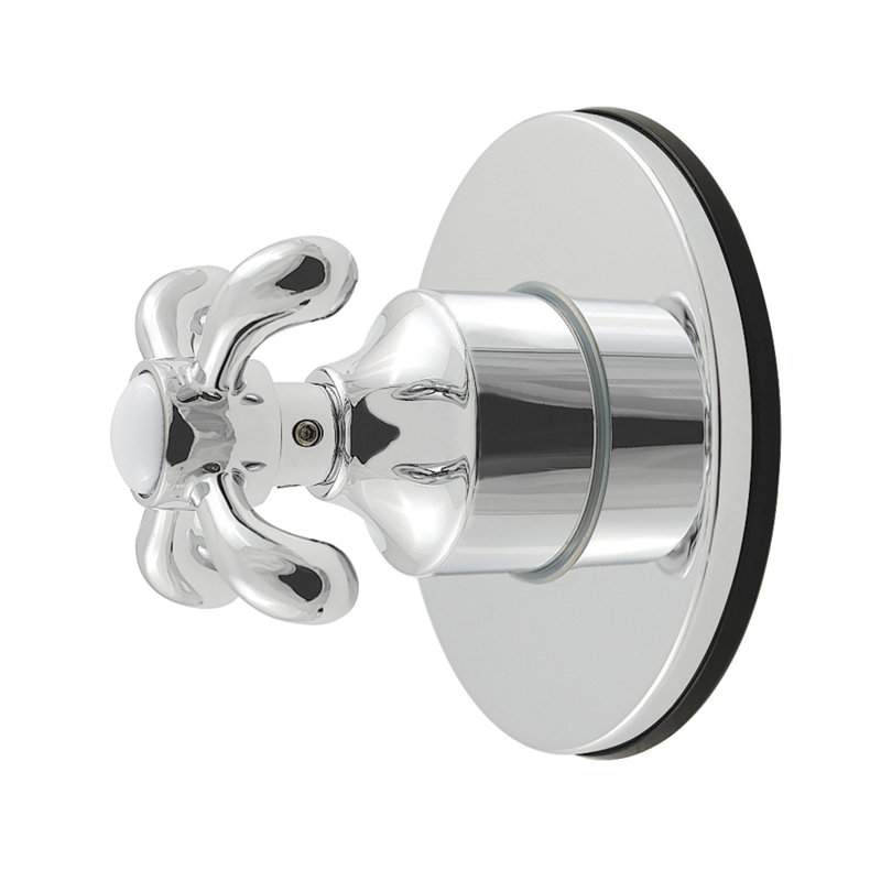 Kingston Brass French Country Single-Handle Wall Mount Six-Way Diverter Valve with Trim Kit, Polished Chrome