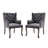 Realm Armchair Performance Velvet Set Of 2 In Grey
