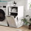 Armoire à linge avec sacs à doublure amovibles et tablette ouverte