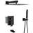 10" Square Shower System With Waterfall Spout - Oil Rubber Bronze 3 Function Shower, Rainfall & Handheld Valve For Comfort And Cleanliness Simple Installation Hygiene Assurance Protocol Procedure Tub-127368580