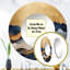 Abstract Mountains - Abstract Landscape Yellow Round Mirror-97183916