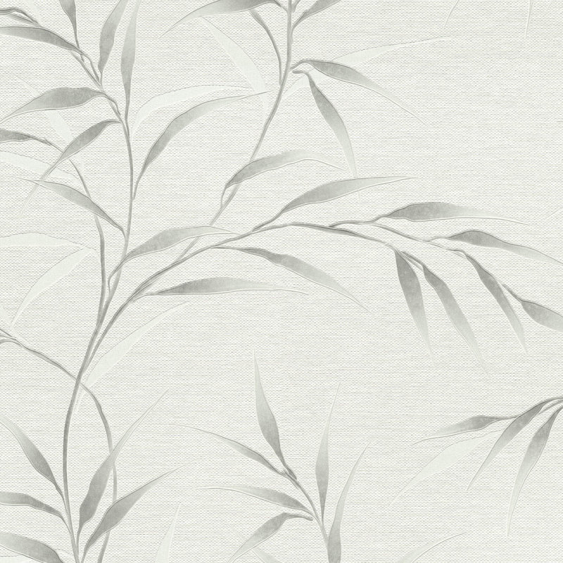 Échantillon de papier peint Yamato Leaves, Grey