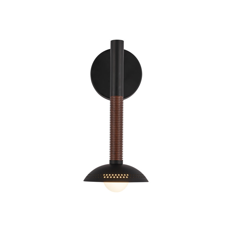 Dimmable LED Bath Sconce, Black, White/Matte Black