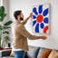 Geometric Radiance Mid-Century - Wrapped Canvas-1736973032-1736973035