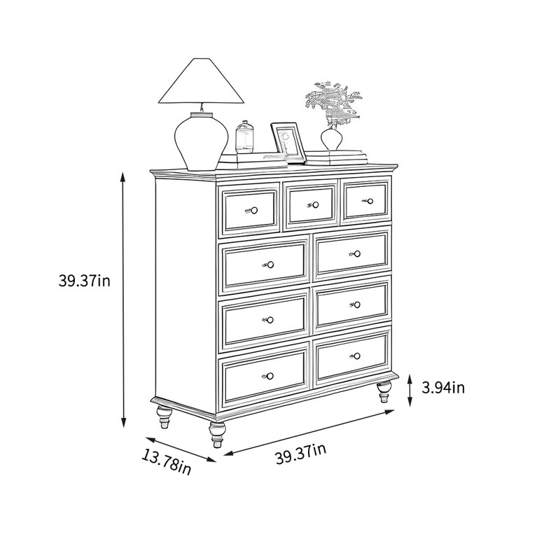 Armoire de rangement simple pour le salon, H 39,37 po x l 39,37 po x P 13,78 po