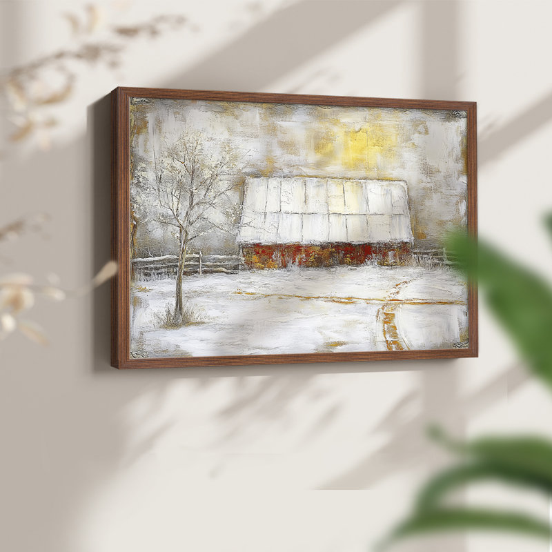 Chirstmas Art-CLXIV -Framed Print - Restickable, H 16 po x l 20 po, Noyer