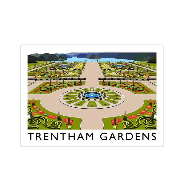 Trentham Gardens by Richard O'Neill - Print, 29.7cm H x 42cm W x 3cm D, Unframed
