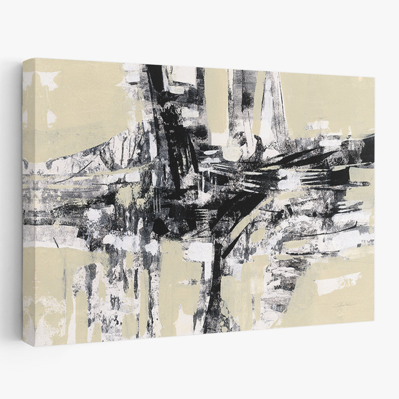 Abstract Brushstrokes - Graphic Fishermans Net, 32" H x 48" W