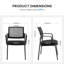 Ensemble de 2 fauteuils empilables à dossier en filet, chaises de réception pour invités, chaise de bureau ergonomique avec accoudoirs-103519899