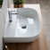 Scarabeo By Nameeks 16.6'' Glossy White Ceramic Rectangular Vessel, Wall Mount Bathroom Sink with Overflow