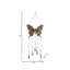 Cloche à vent décorative papillon décorative pour l'extérieur et la cour - Carillons de jardin pour la maison et le patio - 24 po, or