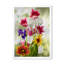 Vibrant rouge mauve et fleurs sauvages jaunes - peinture sur toile-59758916-59758921