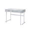 Modern Writing Desk With Faux Marble Top And Chrome Finish