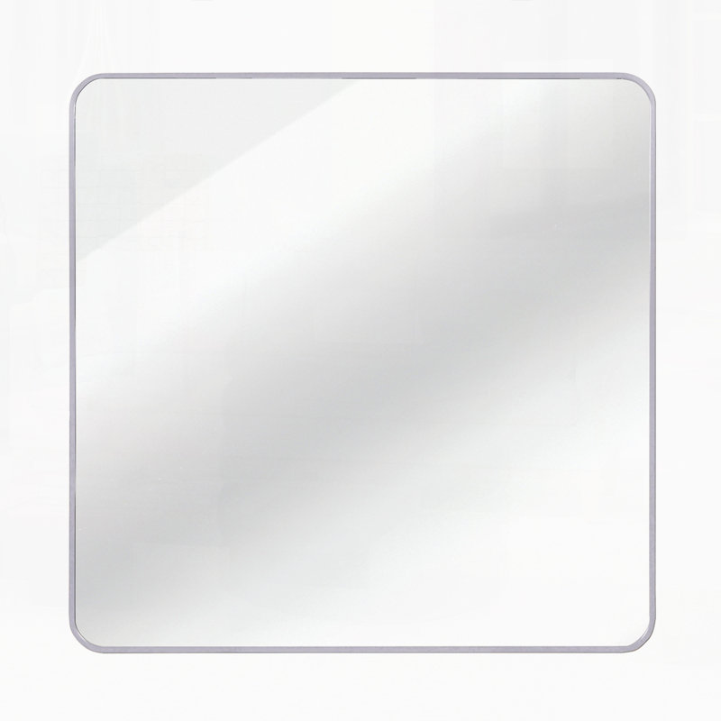 Miroir mural pour salle de bain 30 po x 30 po, 30" x 30", Argent argent