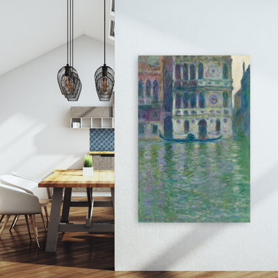 Le Palais Dario 1908 Classic Contemporary Architecture Coastal Wall Art Print by Claude Monet - 1 Piece Wrapped Canvas Wall Art