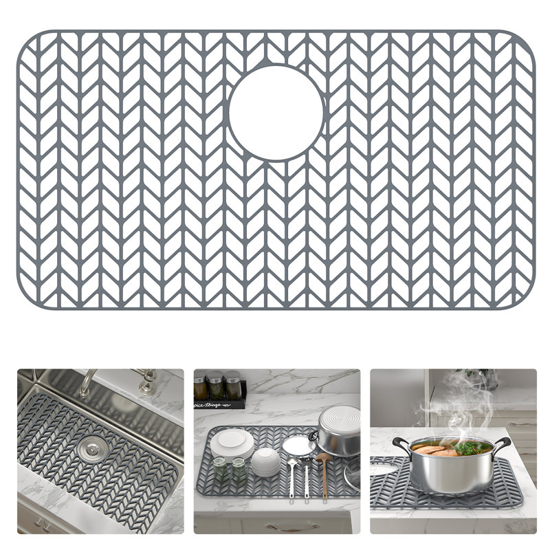 26" x 14" Sink Grid Non-Slip Silicone Sink Mat