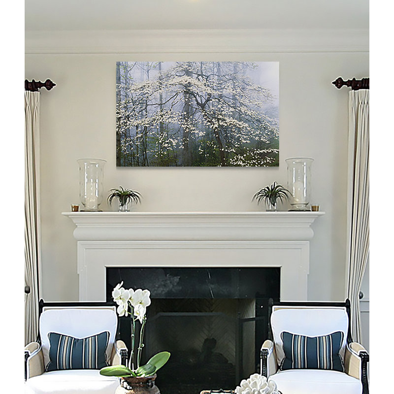 « jones dogwood auvent », impression, H 12 po x l 18 po x P 1,5 po, Toile tendue