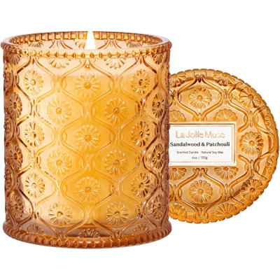 Sandalwood & Patchouli Scented Jar Candle