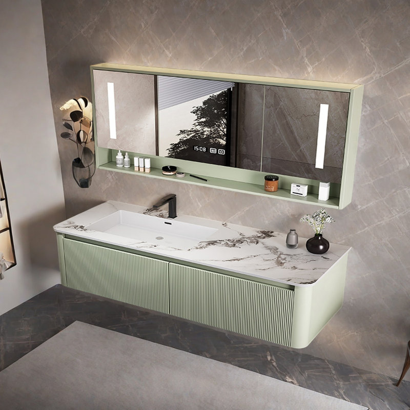 Armoire de salle de bain française, Vert clair