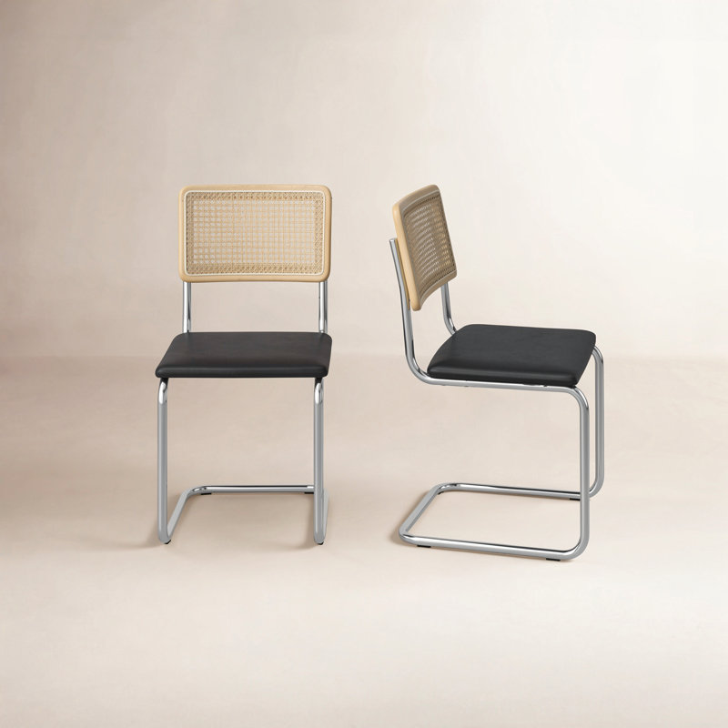 Walsh Vegan Leather Dining Chair, Midnight Black Vegan Leather
