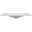Plateau de meuble-lavabo simple 36 po avec lavabo blanc, 3 trous de robinet, céramique-121099864
