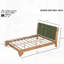Structure de lit en bois de pin de qualité supérieure avec tête de lit, design moderne Mid-Century pour un confort et un style améliorés