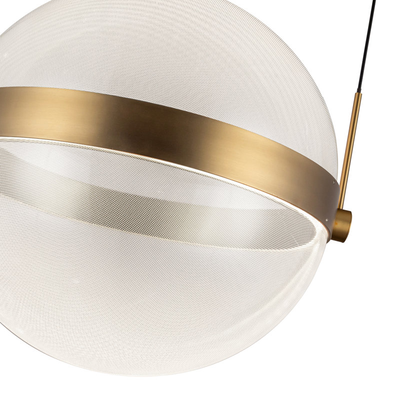 Pisces 1 - Light LED Pendant, Brushed Gold