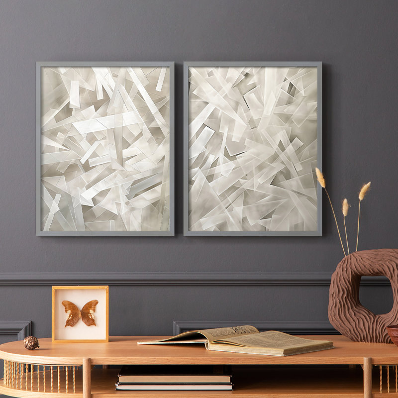 Reproduction encadrée ABSTRACT Series LV-Premium - prête à être accrochée - aucun clou requis - aucun clou requis, Vert