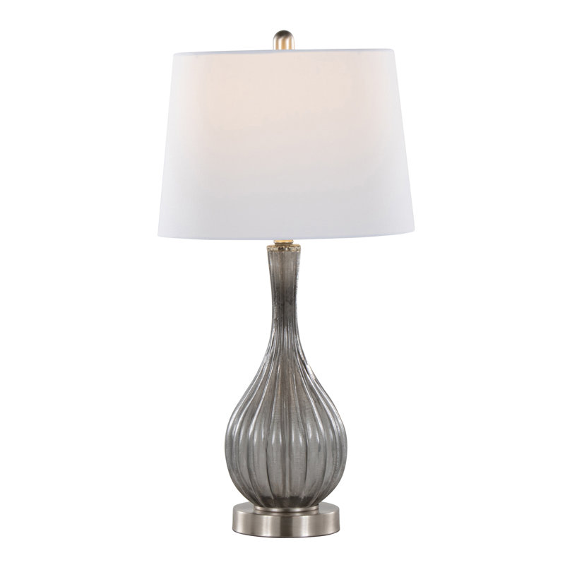Lampe de table contemporaine en verre, Clair