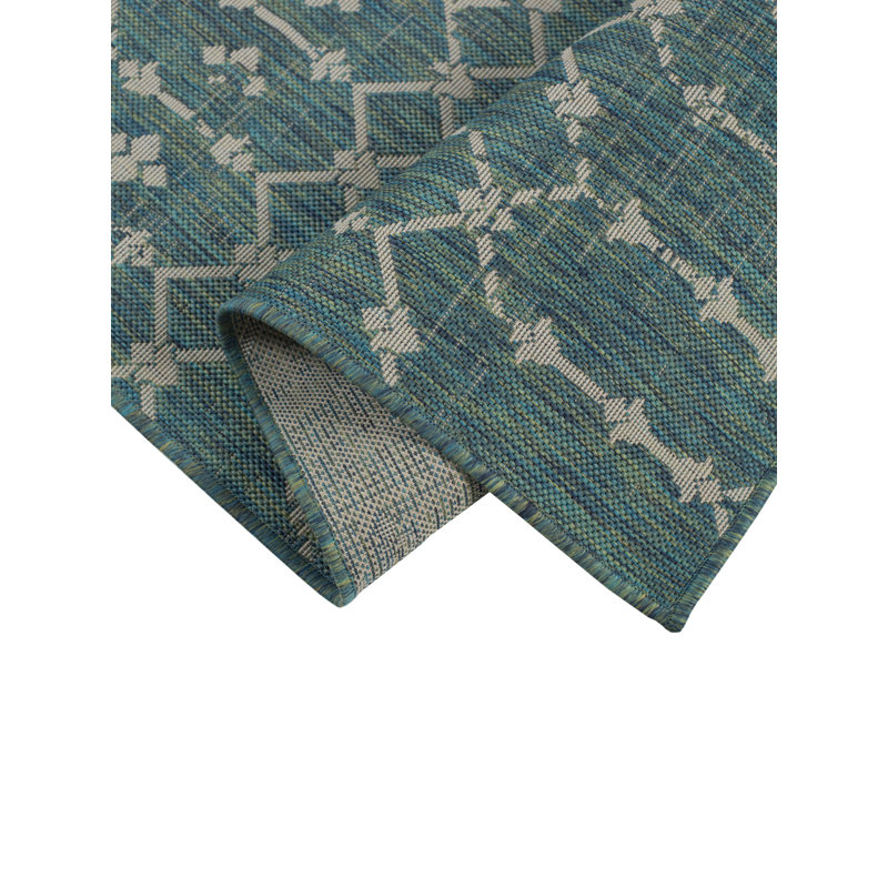 Tapis d'extérieur de qualité supérieure en polypropylène à motif géométrique, Rectangle 5 pi 3 po x 7 pi 6 po